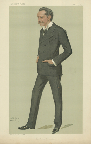 Count Paul Wolff Metternich (colour litho)