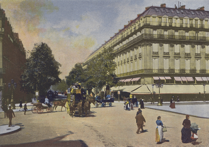 Paris, Les Boulevards (coloured photo)