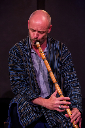 James Serre playing ney in Paris, France (photo)