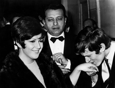 Orietta Berti, Gianni Pettenati, Festival Di Sanremo, Italy, 1967 (b/w photo)