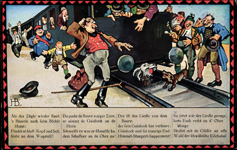 Artist Boettcher, Hans, Des Liedle von dem Baure, who has his gaisbock.