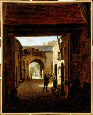 Cour d'une maison de roulage, rue Saint-Denis, dite cour Sainte-Catherine, circa 1815 (oil on canvas)