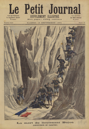 The death of Lieutenant Bujon (colour litho)