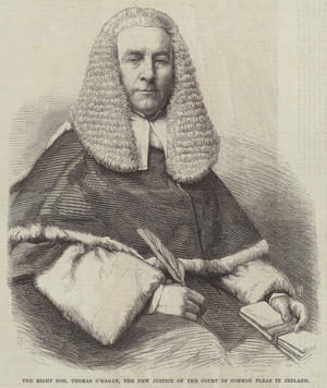 The Right Honourable Thomas O'Hagan, the New Justice of the Court of Common Pleas in Ireland (engraving)