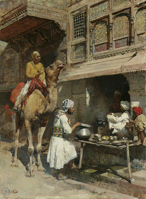 The Metalsmith's Shop (oil on canvas) 