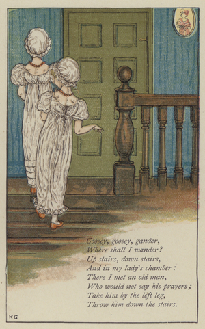 Goosey, goosey, gander (colour litho)