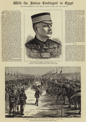 With the Indian Contingent in Egypt (engraving)