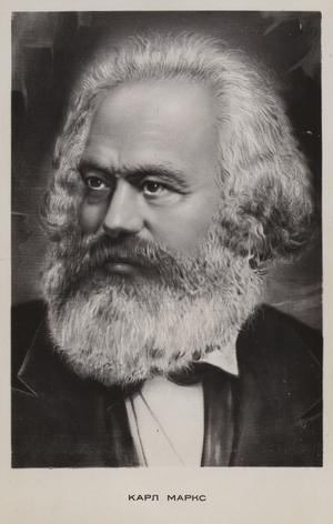Karl Marx, German philosopher, economist and political theorist (litho)