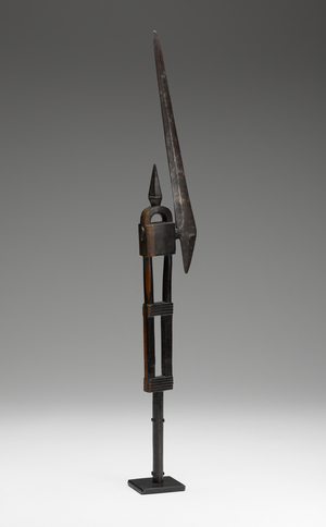 Status Axe (ndzhanga), late 19th, early 20th century (wood (iron or zebra wood) and steel)