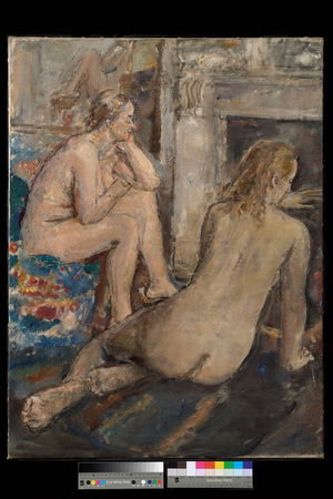 Two Models Resting, exh. 1939 (oil on canvas)