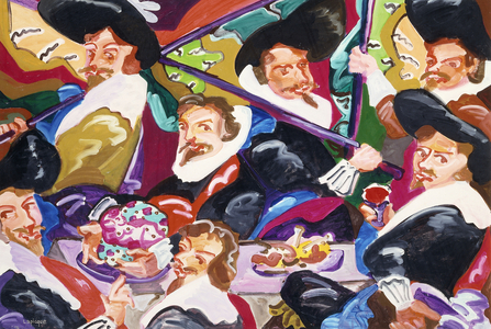 Hommage a Franz Hals, 1974 (acrylic on canvas)