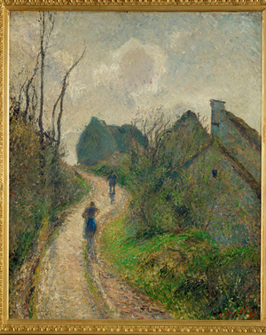 Chemin montant a Osny - ascending path in Osny (oil on canvas)