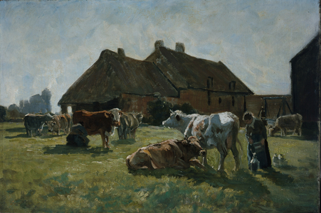 A farm in Venoix, 1881 (oil on canvas)