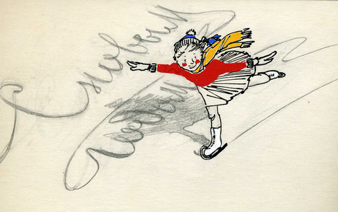 Happy New Year, 1952 (gouache on paper)