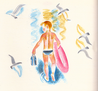 Illustration from 'Let Us Be Reconciled' by Marina Boroditskaya, 1985 (gouache on paper)