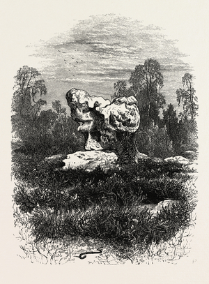 Natural Rock at Franchard, the Forest of Fontainebleau, France, 19th Century Engraving