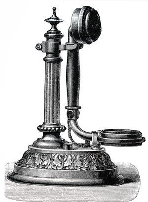 Pillar and stand telephone, 1900