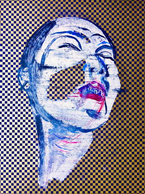 overportrait, 2022 (acrylic on paper)
