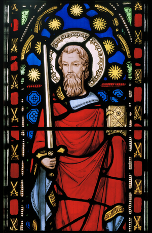 St. Paul, detail, c.1845 (stained glass)