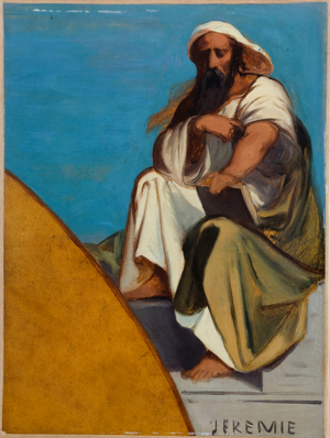 Sketch for the Saint-Jacques-Saint-Christophe de la Villette church: Jérémie, ca. 1843 (oil on canvas)