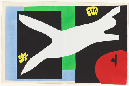 The Swimmer in the Aquarium, illustration from the portfolio 'Jazz', 1947 (colour stencil print)