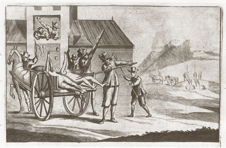 The Waldensians martyred by the Catholics, 1669 (engraving)