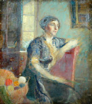 Mrs Lousada, painted at her house (oil on canvas)