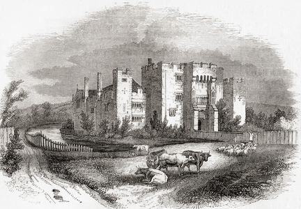 Hever Castle, Hever, Kent, England, from Old England: A Pictorial Museum, pub. 1847
