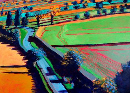 Afternoon #2 (detail), 2024 (acrylic on board)