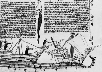 the 3rd Crusade in 1189-1192, english manuscript of the 13th century