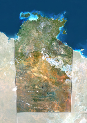 Northern Territory, Australia, True Colour Satellite Image