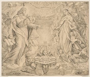 St John the Evangelists vision of the New Jerusalem (study for plate 240 of the 'Bible in Pictures'), 1860 (pen and brown ink over graphite)