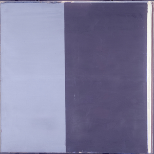 Brown and Blue, 1974 (aqueous on canvas)