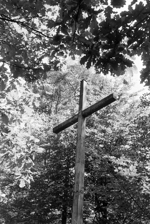 The memorial for the fallen soliders in the First World War on the Forest Cemetery in Stuttgart, Germany 1930s (b/w photo)
