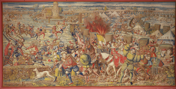Seven large tapestries illustrate the Battle of Pavia in 1525 (tapestry)