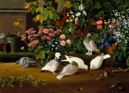 From the Garden: Flowers and Birds, 1853-54 (oil on canvas)