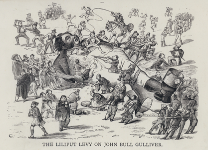 The Lilliput Levy on John Bull Gulliver (engraving)