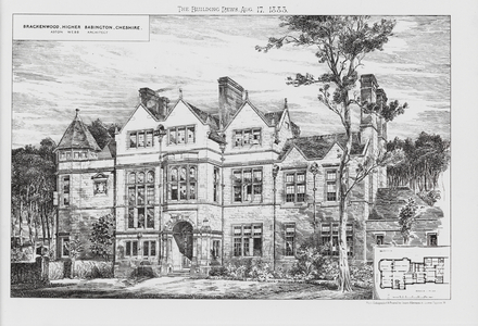Brackenwood, Higher Babington, Cheshire (engraving)