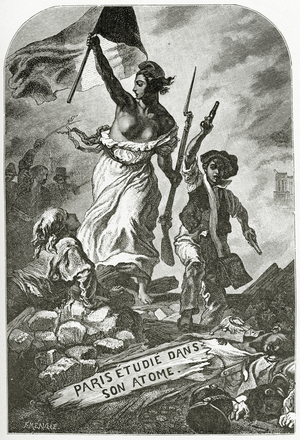 Paris Etudie dans son Atome,19th Century (b/w engraving)