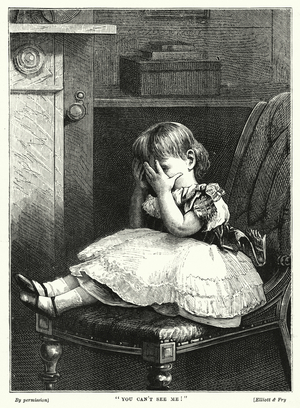 "You can't see me!" (engraving)