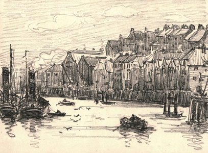 North Shields (charcoal on paper)