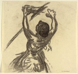 Study for The Rock, c.1943-48 (charcoal, with stumping, on cream wove paper, tipped onto ivory wove paper)