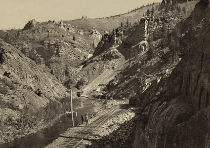 Mines in Eagle River Canon [Cañon] (photo)