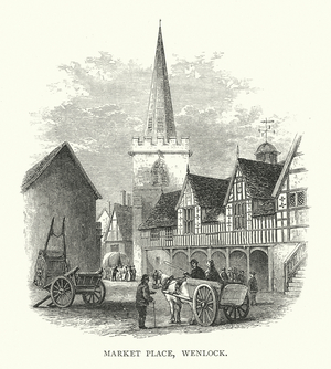 Market Place, Wenlock (engraving)