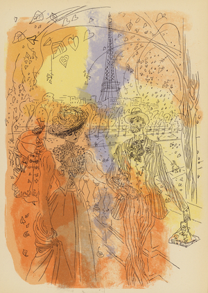 Forsyte Saga: Paris (colour litho)