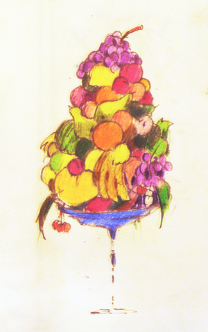 Coupe, 2005 (watercolour and crayon)