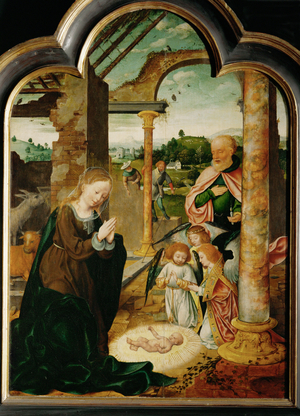 The Birth of Christ (painting on oakwood)