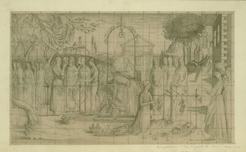 Study for The Legend of Ceres, inscribed with title and dated 1949-55 (pencil on squared paper) 