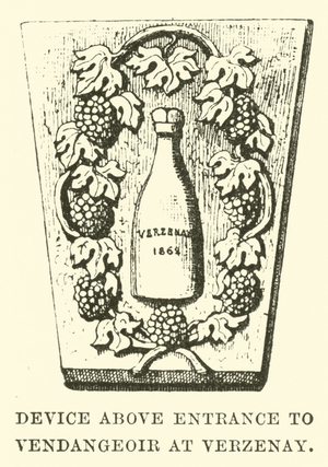 Device above Entrance to Vendangeoir at Verzenay (engraving)