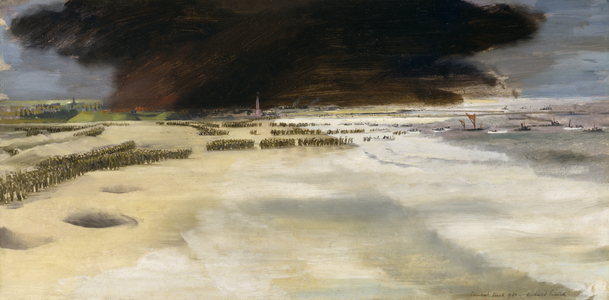Dunkirk Beaches, 1940 (oil on panel on cardboard)